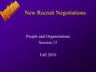 New Recruit Negotiations