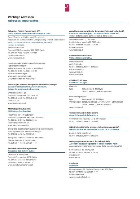 pdf-Datei 3.14MB - Schweizer Fleisch-Fachverband SFF