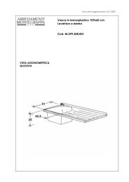 Lavatrice a destra Cod M.399.300.001 VISTA ASSONOMETRICA QUOTATA