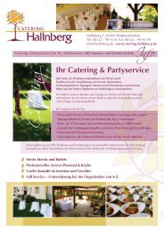 Ihr Catering & Partyservice - Hotel Restaurant Hallnberg