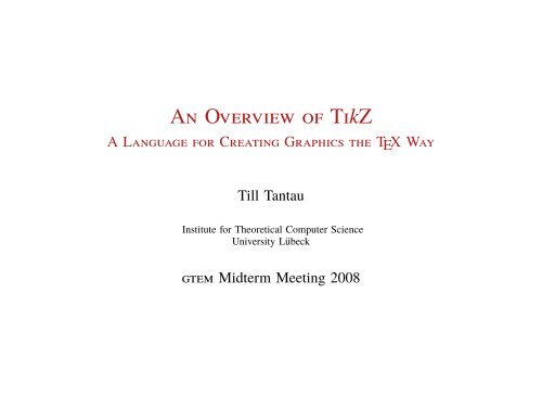 An Overview of TikZ