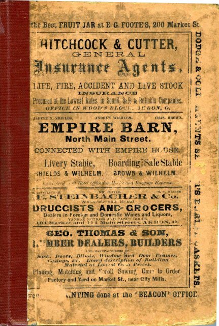 City Directory 1868 - Akron-Summit County Public Library