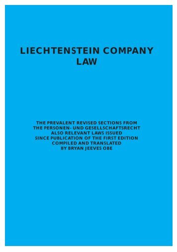 LIECHTENSTEIN COMPANY LAW - Intax Info