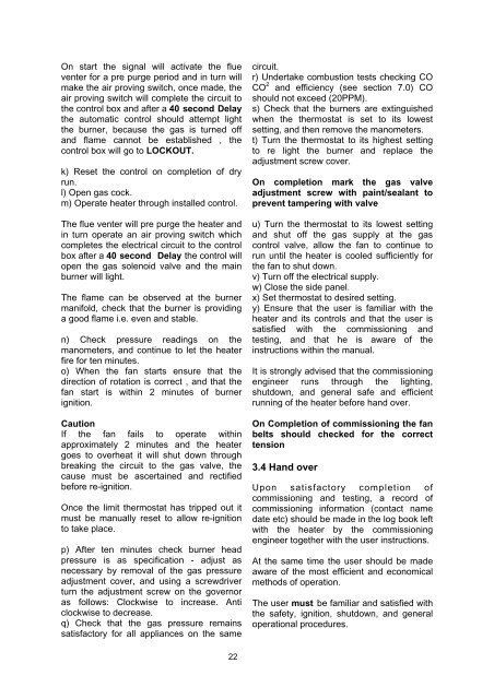 INSTALLATION & SERVICING MANUAL BENSON PV TUBULAR CABINET HEATER