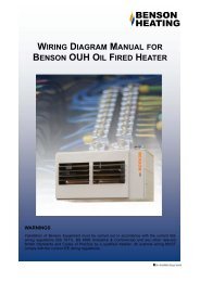 WIRING DIAGRAM MANUAL BENSON OUH OIL FIRED HEATER