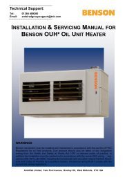 BENSON OUH² OIL UNIT HEATER