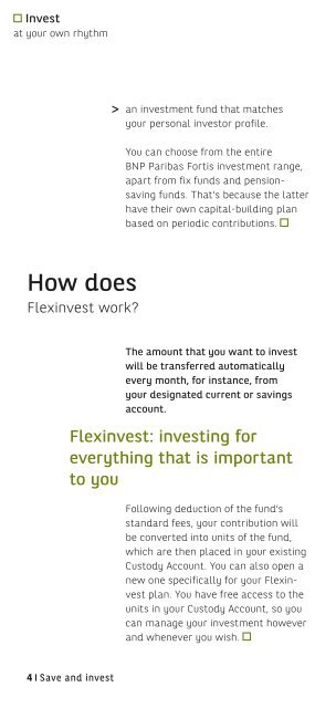 Flexinvest Brochure (pdf) - BNP Paribas Fortis