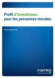 Profil d‘investisseur pour les personnes morales