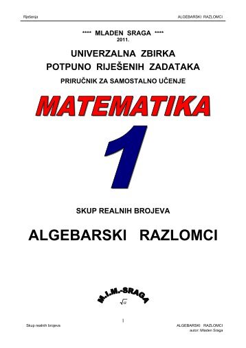 ALGEBARSKI RAZLOMCI