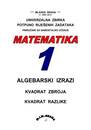 ALGEBARSKI IZRAZI