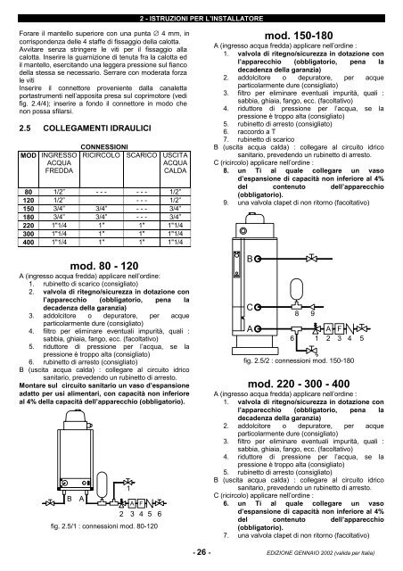 manuale per l'installazione, l'uso e la manutenzione - Termoplus