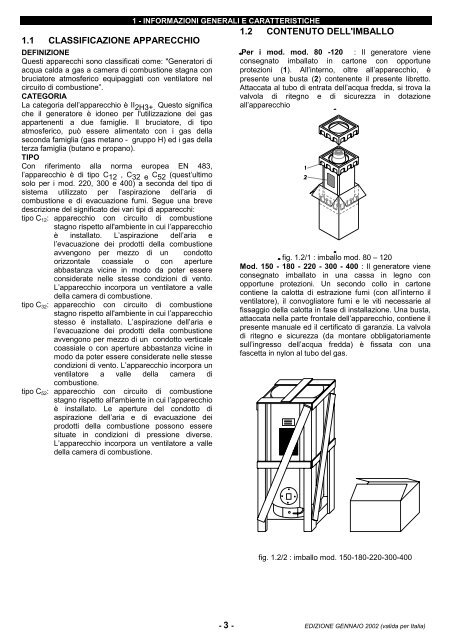 manuale per l'installazione, l'uso e la manutenzione - Termoplus