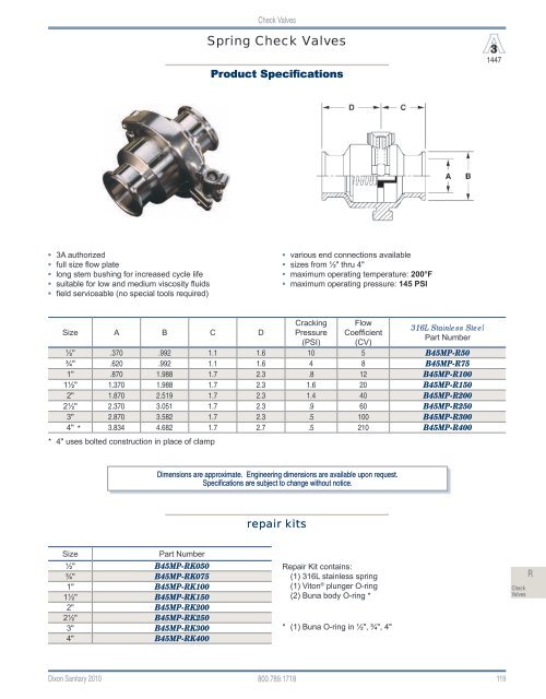 Dixon Sanitary 2010 Catalog