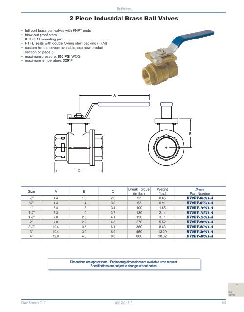 Dixon Sanitary 2010 Catalog