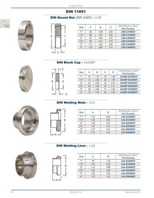 Dixon Sanitary 2010 Catalog