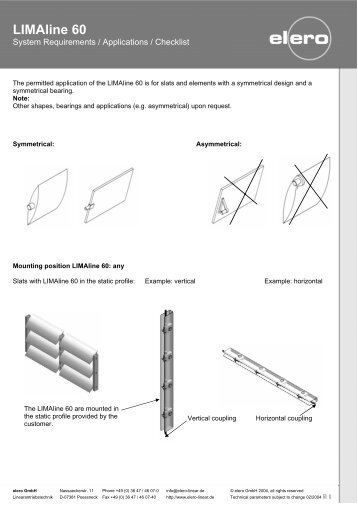 LIMAline 60 - elero GmbH