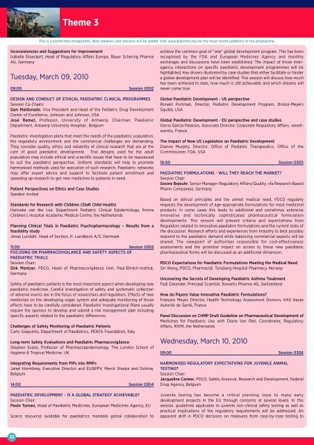 Pre-Conference Tutorials, Monday, March 8, 2010, 09:00