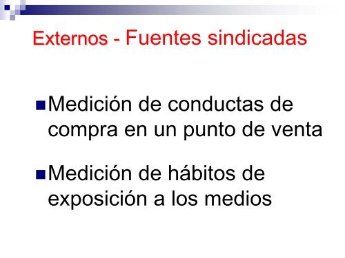 Sistemas de Investigación de Mercados