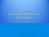 Thailand Food Safety and security Programme