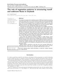 The role of vegetation patterns in structuring runoff and sediment ...