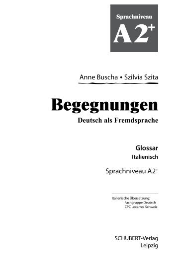 Deutsch als Fremdsprache Glossar - SCHUBERT-Verlag