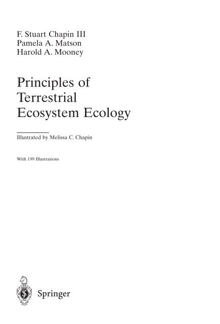 principles of terrestrial ecosystem ecologypdf