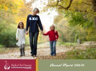 Annual Report 2008-09 - Alpha Chi Omega