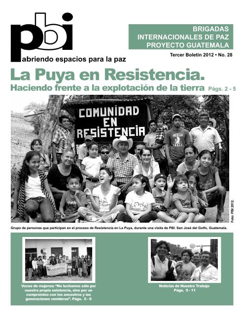 Tercer BoletÃ­n 2012 (pdf 831 KB) - PBI Guatemala