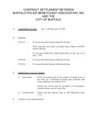 contract settlement between buffalo police ... - City of Buffalo