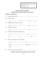 Temporary Discharge Permit Application - City of Buffalo