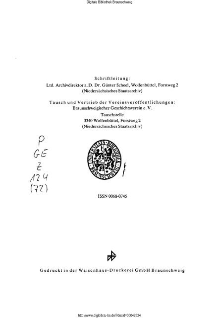 braunschweigisches jahrbuch - Digitale Bibliothek Braunschweig ...