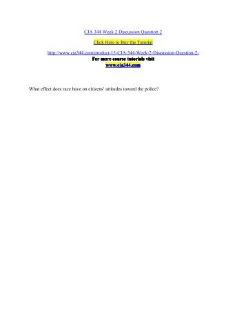 cja 344 week 2 Cja 344 week 5 discussion question 2 for more course tutorials visit wwwuophelpcom does the criminal justice system discriminate against racial minorities. cja 344 week 2 Cja 344 week 5 discussion question 2 for more course tutorials visit wwwuophelpcom does the criminal justice system discriminate against racial minorities.