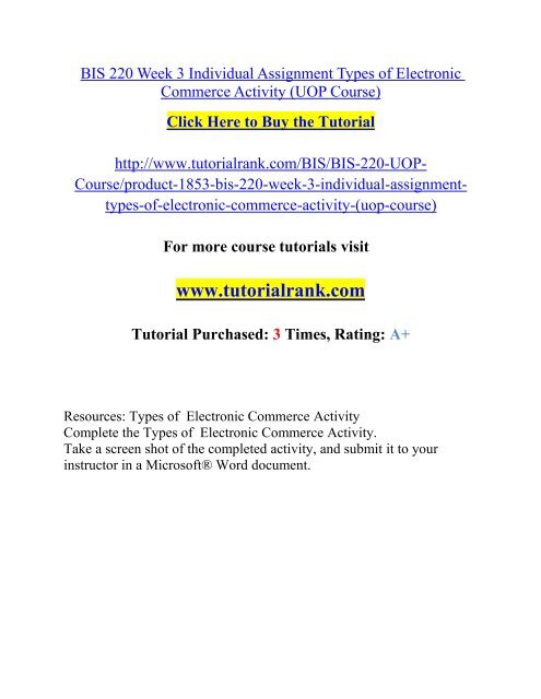 BIS 220 Week 3 Individual Assignment Types of Electronic Commerce Activity.pdf