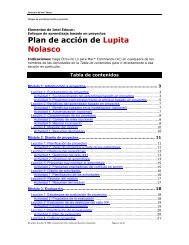 Plan de acción de Lupita Nolasco