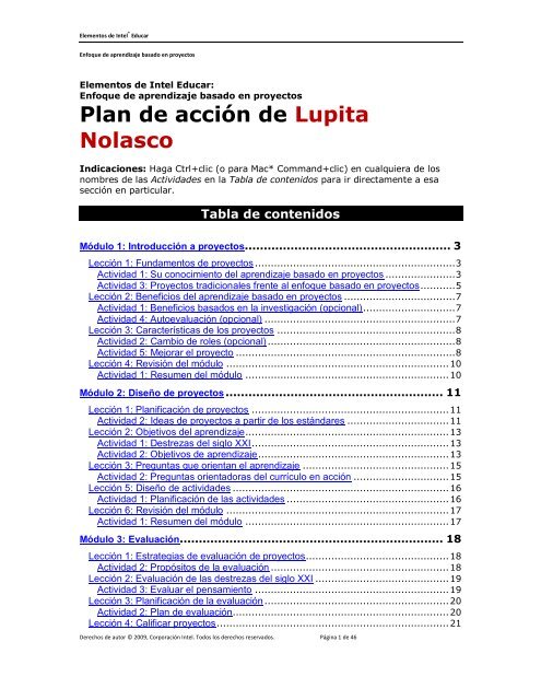 Plan de acción de Lupita Nolasco