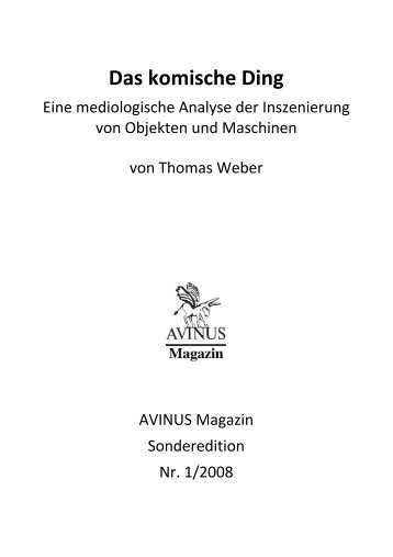 Das komische Ding - Avinus Magazin - AVINUS Verlag