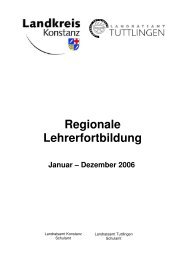 Regionale Lehrerfortbildung - Naturschule Konstanz