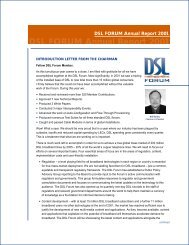 DSL FORUM Annual Report 2001 - Broadband Forum