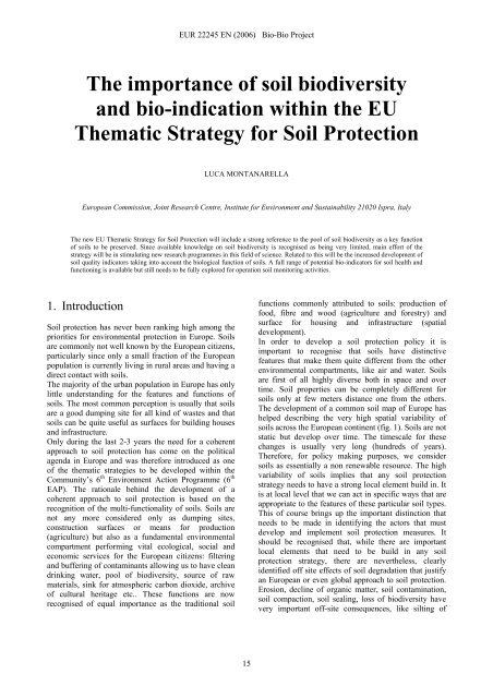 Bio - Bio Project - European Soil Portal - Europa