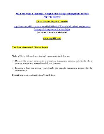 environmental scan paper 2 essay For more classes visit wwwmgt498tutorialcom write a 1,050- to 1,400-word paper in which you complete the following: • research and describe the internal and external environments of 2 to 3 real-world companies using an environmental scan • determine what competitive advantages each company has and what strategies each company is using. environmental scan paper 2 essay For more classes visit wwwmgt498tutorialcom write a 1,050- to 1,400-word paper in which you complete the following: • research and describe the internal and external environments of 2 to 3 real-world companies using an environmental scan • determine what competitive advantages each company has and what strategies each company is using.