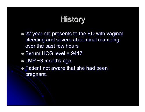 Case Presentation Vaginal Bleeding