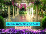 STANDARDIZATION OF TASKS - Henry Ford Health System