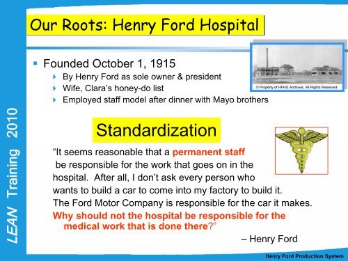 Lean - Henry Ford Health System