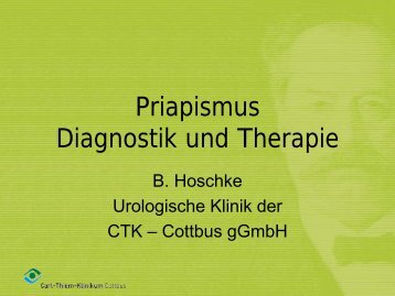 Priapismus Diagnostik und Therapie