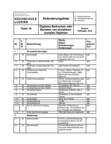 Anforderungsliste Vorlage - tippsvorlage.info ...