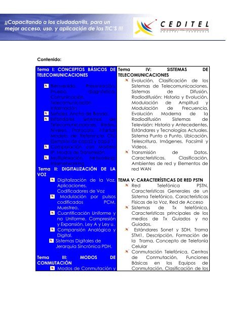 Redes y Sistemas de Telecomunicaciones I