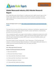 Global Mancozeb Industry 2015 Market, - Industry Applications, Market Size, Segmentation, Compandy Share: Acute Market Reports