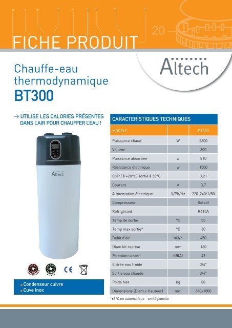 Telecharger la brochure Altech BT 300 - Clim-diffusion