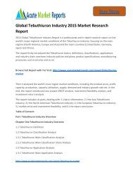 Global Tebuthiuron Industry 2015 Market Trends, Growth and Forecast upto By Acute Market Reports