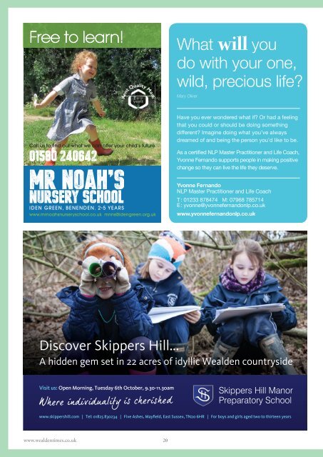 Wealden Times | WT163 | September 2015 | Education supplement inside